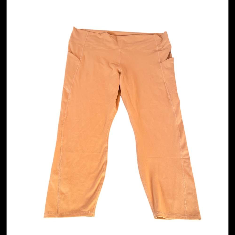 Fabletics Oasis PureLuxe‎ High-Waisted 7/8 Beige Leggings With Pockets Size 4X